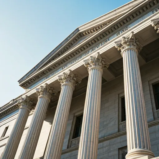 Majestic courthouse representing defense strength