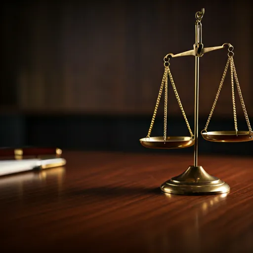 Courtroom books and legal scales